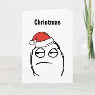 Cartão De Festividades Christmas Memes Troll Unimpressed Custom EDITABLE