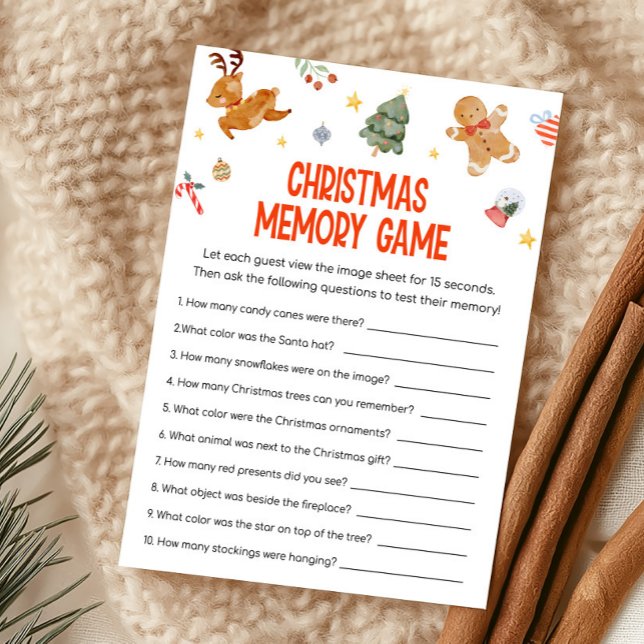 Cartão De Festividades Christmas Memory Game  (Criador carregado)
