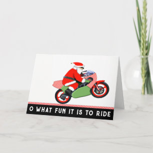 Cartão De Festividades Christmas Motocross
