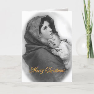 Cartão De Festividades Christmas nativity The Modonna religious card