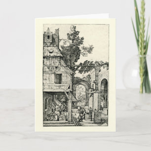Cartão De Festividades Christmas or Christ's birth by Albrecht Durer