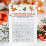 Cartão De Festividades Christmas Party Word Search Game<br><div class="desc">Keep guests entertained with our Christmas Word Search Printable! A joyful,  easy-to-play holiday activity for kids and adults — great for classrooms,  family nights,  or Christmas parties.

76SE C</div>