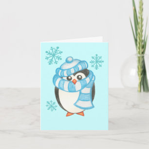 Cartão De Festividades Christmas Penguin Card