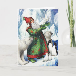 Cartão De Festividades Christmas Penguins!