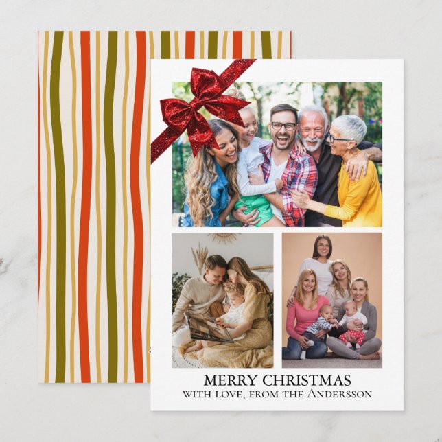 Cartão De Festividades  Christmas Photo (Frente/Verso)