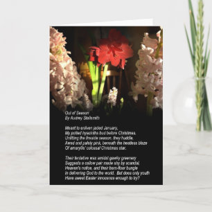 Cartão De Festividades Christmas Poem Card