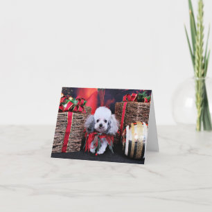Cartão De Festividades Christmas - Poodle - Lilly