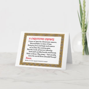 Cartão De Festividades Christmas Prayer (Donald Trump) Card #2