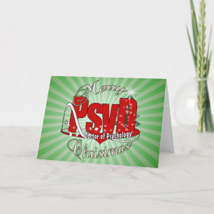 Cartão De Festividades CHRISTMAS PsyD Doutor em Psicologia