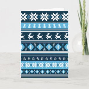 Cartão De Festividades Christmas Reindeer Stripe Card