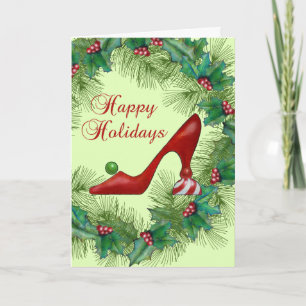 Cartão De Festividades Christmas Shoes Happy Holiday Card