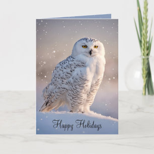 Cartão De Festividades Christmas Snowy Owl