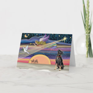 Cartão De Festividades Christmas Star - Miniature Pinscher 1