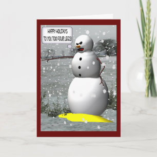 Cartão De Festividades "Christmas Tinkle" Snowman Holiday Greeting Cards
