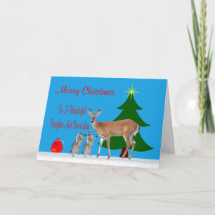 Cartão De Festividades Christmas To Daughter And Son-in-Law Greeting Card