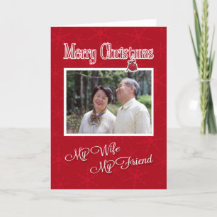 Cartão De Festividades Christmas, to My Wife- Photo card template