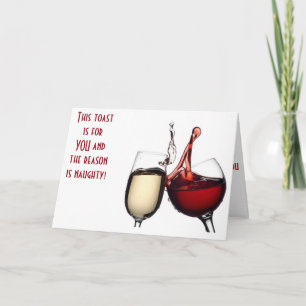 CARTÃO DE FESTIVIDADES CHRISTMAS TOAST-YOU MADE THE ***NAUGHTY LIST**