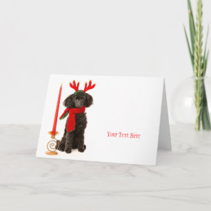 Cartão De Festividades Christmas Toy Poodle Dog