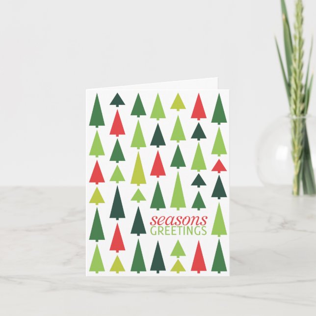 Cartão De Festividades Christmas Tree Greeting Card (Frente)