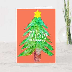 Cartão De Festividades Christmas tree modern funky colors