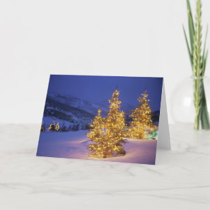 Cartão De Festividades Christmas trees, Park City, Wastch Mountains,