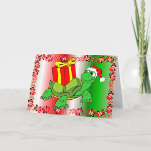 Cartão De Festividades Christmas Turtle or tortoise