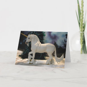 Cartão De Festividades Christmas Unicorn