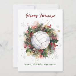 Cartão De Festividades Christmas Volleyball Holiday Greeting Cards