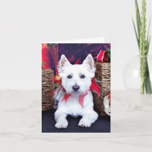 Cartão De Festividades Christmas - Westie - Bella