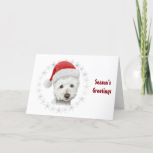 Cartão De Festividades Christmas Westie Dog Art