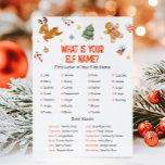 Cartão De Festividades Christmas What is your Elf Name Game<br><div class="desc">Discover your holiday alter ego with our What Is Your Elf Name Printable Game! A playful and funny activity to spark Christmas laughs.

76SE C</div>