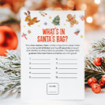 Cartão De Festividades Christmas What's in Santa's Bag Game<br><div class="desc">Guess what’s inside with our Christmas Santa Bag Printable Game! A fun and interactive guessing challenge full of surprises.

76SE C</div>