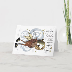 Cartão De Festividades Christmas Whimsical Reindeer Card