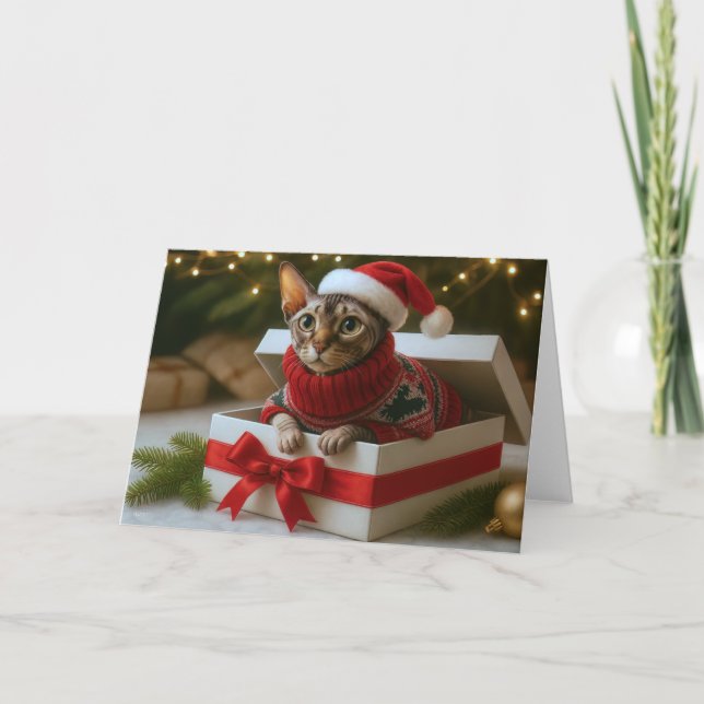 Cartão De Festividades Christmas Whiskers & Wrinkles Card (Frente)
