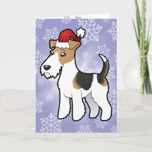 Cartão De Festividades Christmas Wire Fox Terrier