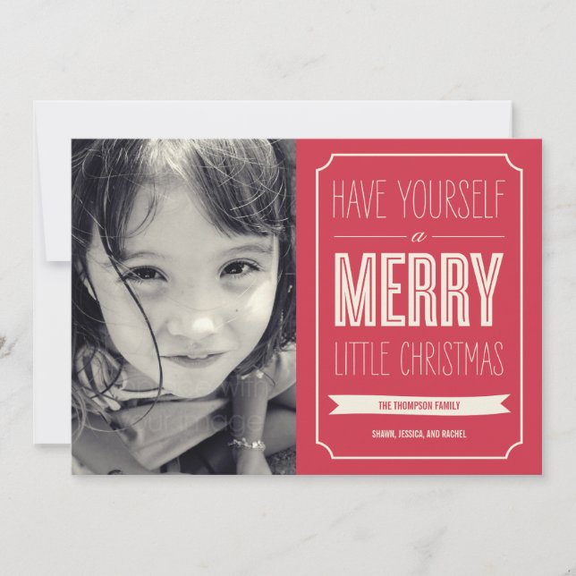 Cartão De Festividades Christmas Wishes Holiday Photo Cards (Frente)