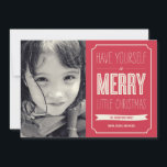 Cartão De Festividades Christmas Wishes Holiday Photo Cards<br><div class="desc">Celebrate the season with this modern and stylish holiday card from Berry Berry Sweet. 

 Matching products:</div>