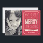Cartão De Festividades Christmas Wishes Holiday Photo Cards<br><div class="desc">Celebrate the season with this modern and stylish holiday card from Berry Berry Sweet. 

 Matching products:</div>