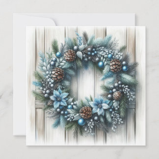 Cartão De Festividades Christmas Wreath Greeting Card
