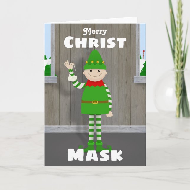 Cartão De Festividades Christmask (Frente)