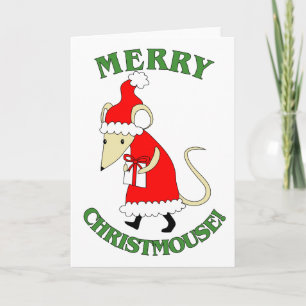 Cartão De Festividades Christmouse alegre