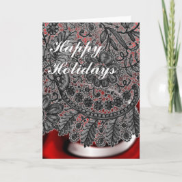 Cartão De Festividades Chritmas Lace