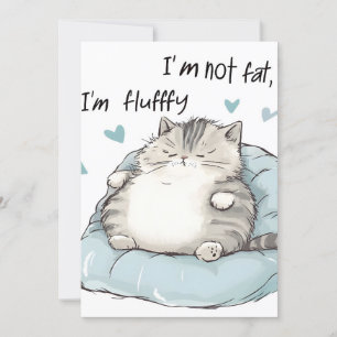 Cartão De Festividades Chubby Cat Chill Vibes
