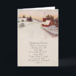 Cartão De Festividades Church Christian Snow Winter<br><div class="desc">Hora de celebrar as férias. Este impressão natal vintage representa uma cena de vitória com uma igreja.</div>
