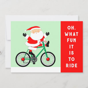 Cartão De Festividades Ciclismo Ciclista Natal