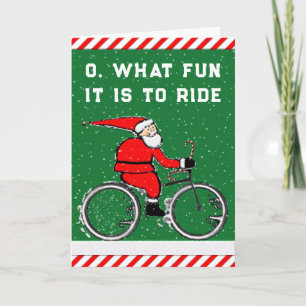 Cartão De Festividades Ciclismo de Natal