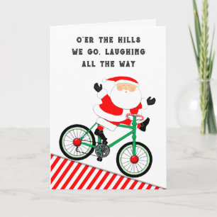 Cartão De Festividades Ciclismo engraçado de bicicleta