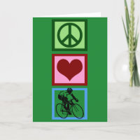 Ciclista de Natal Verde do Peace Love