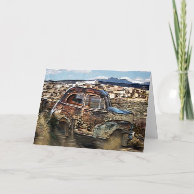 Cartão De Festividades Cidade de Adobe (Frente)