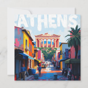 Cartão De Festividades Cidade de Atenas